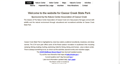 Desktop Screenshot of caesarcreekstatepark.com